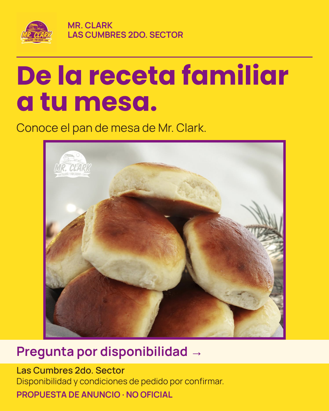 Propuesta de anuncio no oficial para Mr. Clark. Reutiliza el arte del primer post de muestra con etiqueta de anuncio. La campaña no está activa.